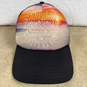 The North Face Never Stop Exploring Mesh Snapback Hat Cap Black One Size